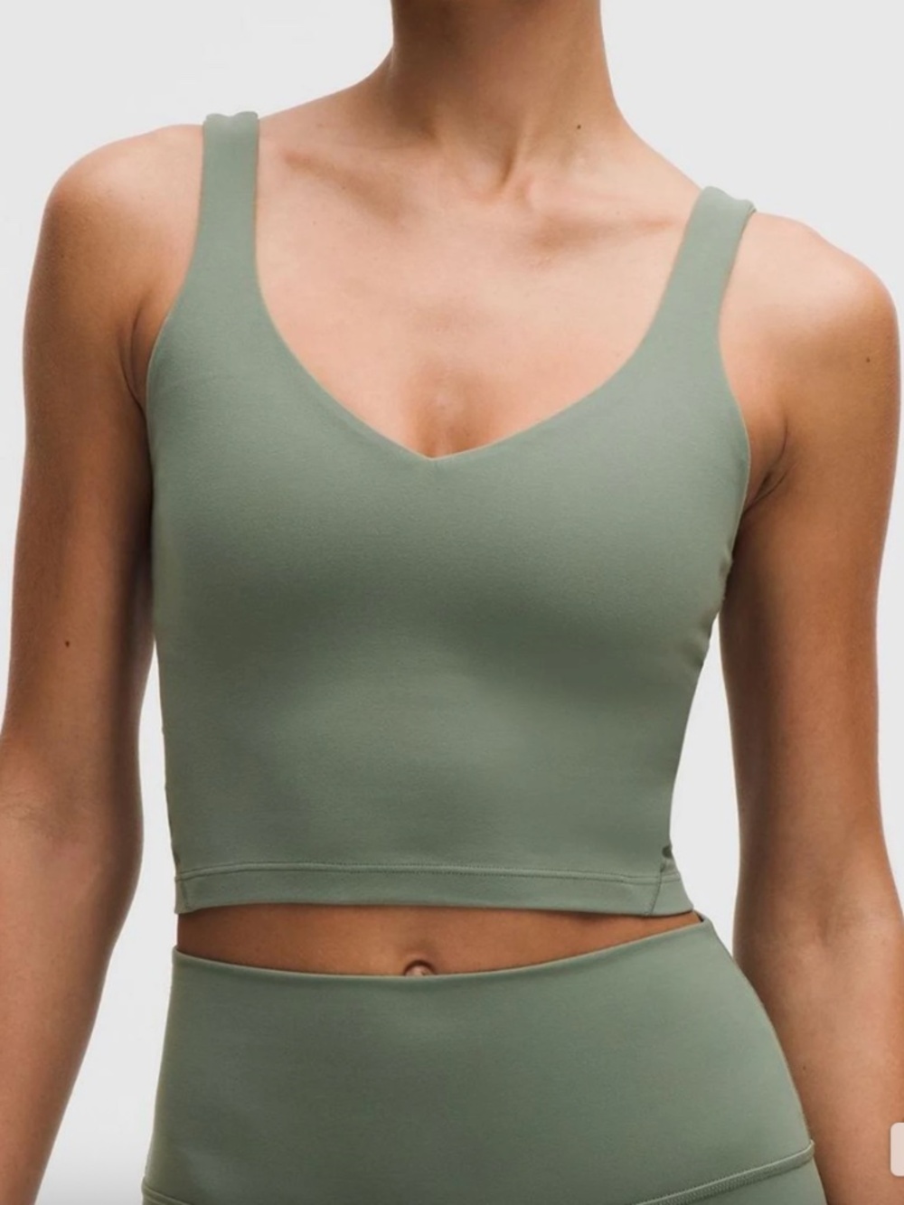 lululemon athletica Align Tank Women's Light Green V-Neck Sports Bra